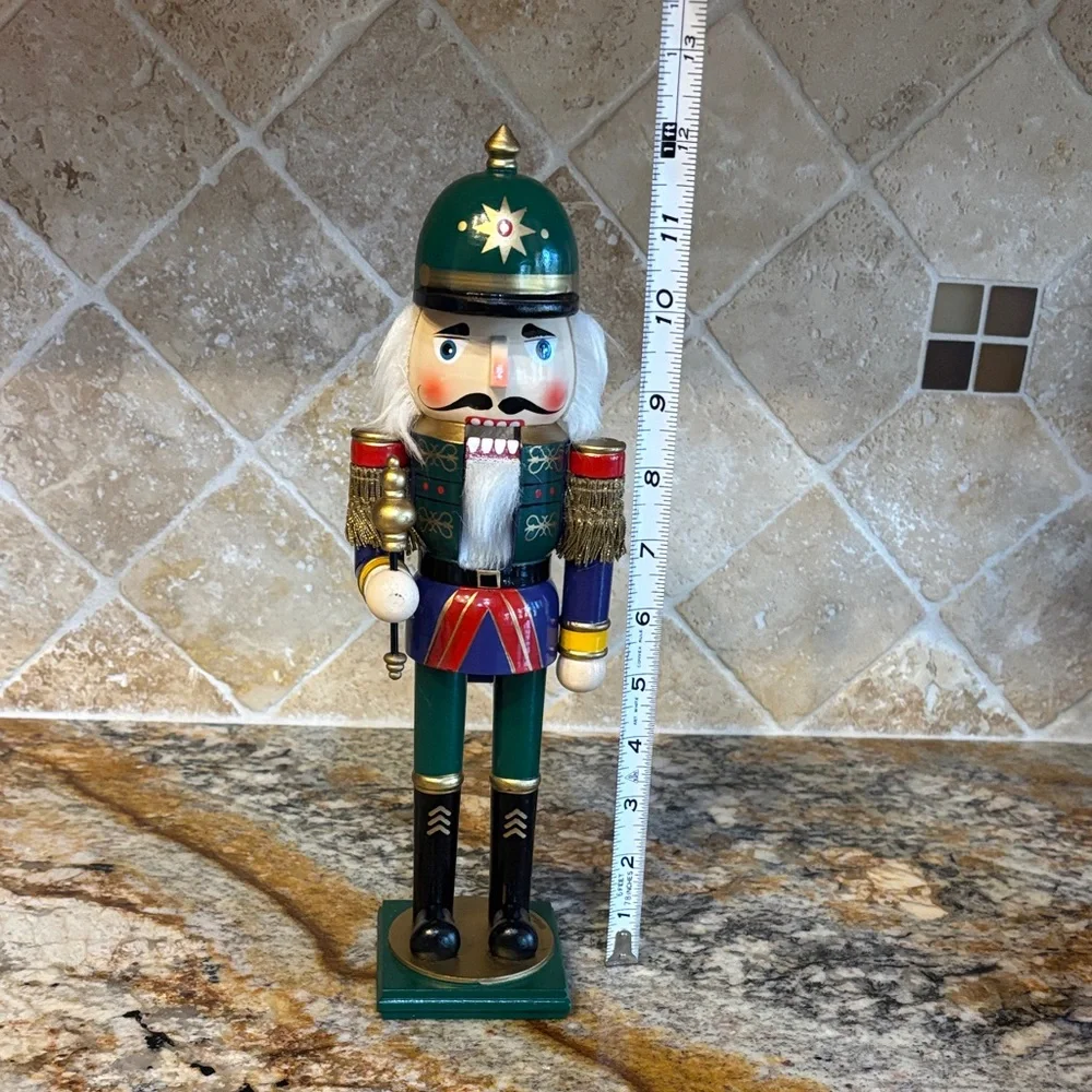Vintage PIER 1 Imports 12” Nutcracker Wood Figurine Holiday Christmas Soldier